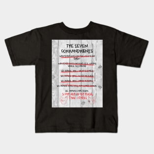 The Seven Commandments - Animal Farm Kids T-Shirt